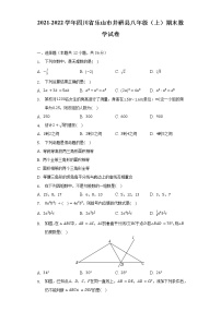 2021-2022学年四川省乐山市井研县八年级（上）期末数学试卷-（含解析）