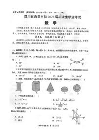 2022年四川省自贡市中考数学真题无答案