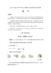 2022年四川省凉山州中考数学真题(word版无答案)