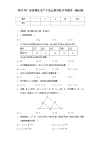 2022年广东省肇庆市广宁县元恺学校中考数学一模试卷（含解析）