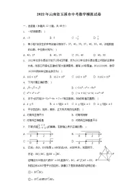 2022年云南省玉溪市中考数学模拟试卷(含解析)
