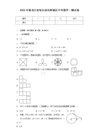 2022年黑龙江省哈尔滨市阿城区中考数学一模试卷（含解析）