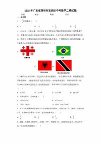 2022年广东省深圳市宝安区中考数学二模试题(含答案)