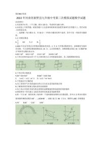 2022年河南省南阳市新野县九年级中考第三次模拟试题数学试题(含答案)