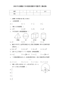 2022年安徽省C20教育联盟中考数学三模试卷(含解析)