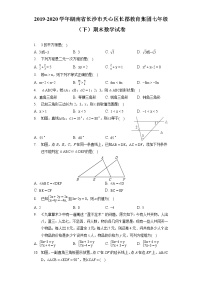 2019-2020长郡教育集团七年级（下）期末数学试卷