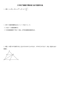 八年级下册数学期末复习必考题型专练