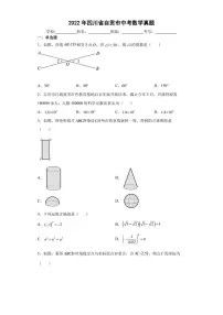 【中考真题】2022年四川省自贡市中考数学试卷(附答案)