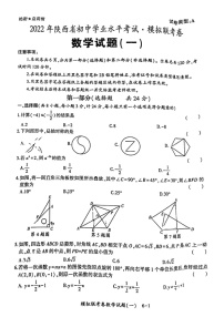 2022年陕西省初中学业水平考试数学模拟练考卷试题无答案