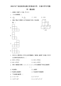 2022年广东省东莞市虎门外国语中学、丰泰中学中考数学一模试卷（含解析）