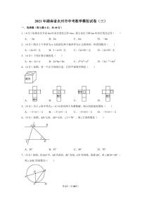 2021年湖南省永州市中考数学模拟试卷（三）