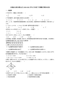 安徽省合肥市蜀山区2020-2021学年八年级下学期数学期末试卷及答案