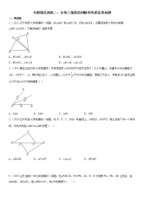 专题强化训练二 全等三角形的判断和性质各类问题-2021-2022学年七年级数学下册《考点•题型•技巧》精讲与精练高分突破（北师大版）