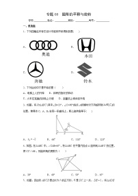 北师大版八年级下册期末专题03 图形的平移与旋转（原卷+解析）