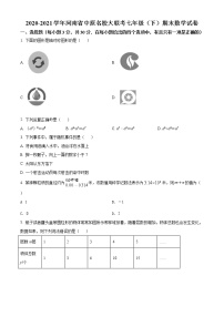 2020-2021学年河南省郑州市中原名校大联考七年级（下）期末数学试卷及答案