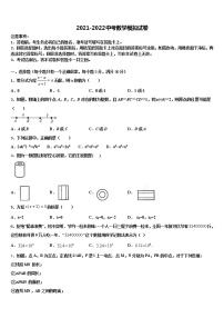 2021-2022学年甘肃省武威第十七中学中考一模数学试题含解析