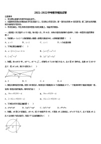 2021-2022学年北京市海淀区一零一中学中考数学考试模拟冲刺卷含解析