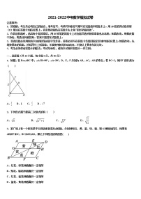 2021-2022学年安徽省马鞍山市中考数学考前最后一卷含解析