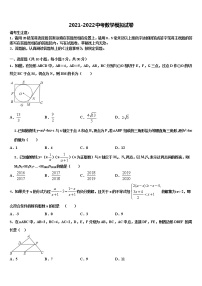 2021-2022学年安徽省六安市霍邱县中考数学最后一模试卷含解析