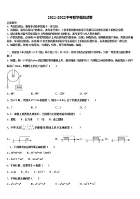 2021-2022学年北京市北京市十一校中考三模数学试题含解析