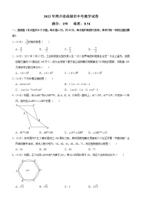 2022年四川省成都市中考数学真题(word版含答案)