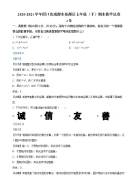 四川省成都市新都区2020-2021学年七年级下学期期末数学试题（试卷）