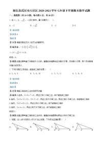 湖北省武汉市江汉区2020-2021学年七年级下学期期末数学试题（试卷）