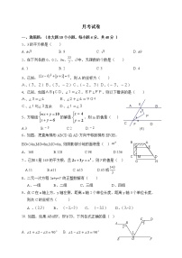 人教版数学七年级下册第三次月考试题及答案