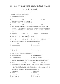 2021-2022学年湖南省长沙市雨花区广益实验中学七年级（下）期中数学试卷（含解析）