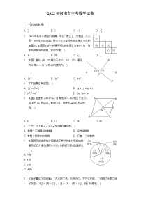 2022年河南省中考数学试卷（含答案解析）