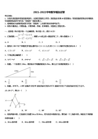 2021-2022学年广东省中学山市华侨中学中考五模数学试题含解析