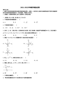 2021-2022学年合肥市蜀山区重点达标名校中考数学模拟预测试卷含解析