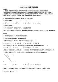 2021-2022学年河北省霸州市重点中学中考数学最后一模试卷含解析