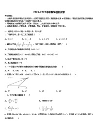 2021-2022学年河北省邯郸武安市中考数学押题试卷含解析