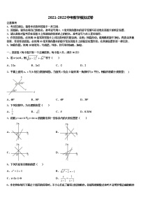 2021-2022学年河南省周口市项城市(正泰博文校中考数学模拟试题含解析