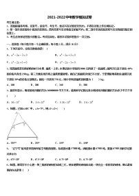 2021-2022学年湖北省荆州市荆州区重点名校中考适应性考试数学试题含解析