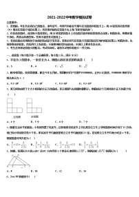 2021-2022学年湖南省株洲市中考数学押题卷含解析