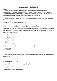 2021-2022学年江苏省常州市武进区洛阳初级中学中考数学模拟精编试卷含解析