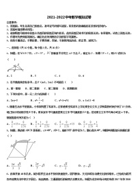 2021-2022学年吉林省白城市镇赉镇中学中考数学五模试卷含解析