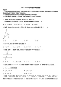 2021-2022学年吉林省农安县杨树林中学中考数学模拟预测试卷含解析