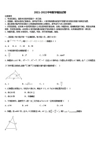 2021-2022学年江苏省苏州市景范中学中考四模数学试题含解析