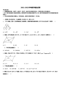 2021-2022学年江苏省南京溧水区中考联考数学试题含解析