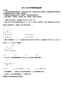 2021-2022学年江苏省南京市溧水区达标名校中考数学模拟精编试卷含解析