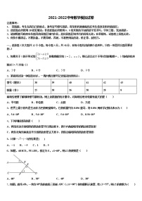 2021-2022学年湖南省邵阳市新邵县达标名校初中数学毕业考试模拟冲刺卷含解析