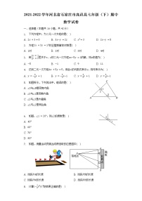 2021-2022学年河北省石家庄市高邑县七年级（下）期中数学试卷（含解析）