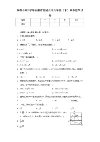 2021-2022学年安徽省宣城六中八年级（下）期中数学试卷（含解析）