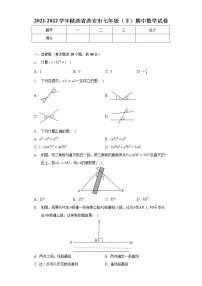 2021-2022学年陕西省西安市七年级（下）期中数学试卷（含解析）