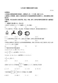 河南省新乡市辉县市2021-2022学年七年级下学期期末数学试题(word版含答案)