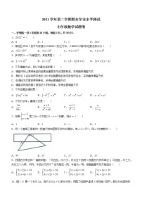 浙江省杭州市萧山区2021-2022学年七年级下学期期末数学试题(word版含答案)