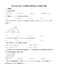 福建省龙岩市长汀县2021-2022学年八年级下学期期末数学试题(word版含答案)